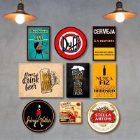 Kit Placas Decorativas Bebidas Frases Mdf - 9 Placas - 2