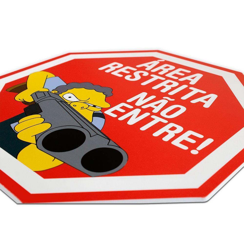 Placa Decorativa Recorte área Restrita Geek 30x30 Cm - 3