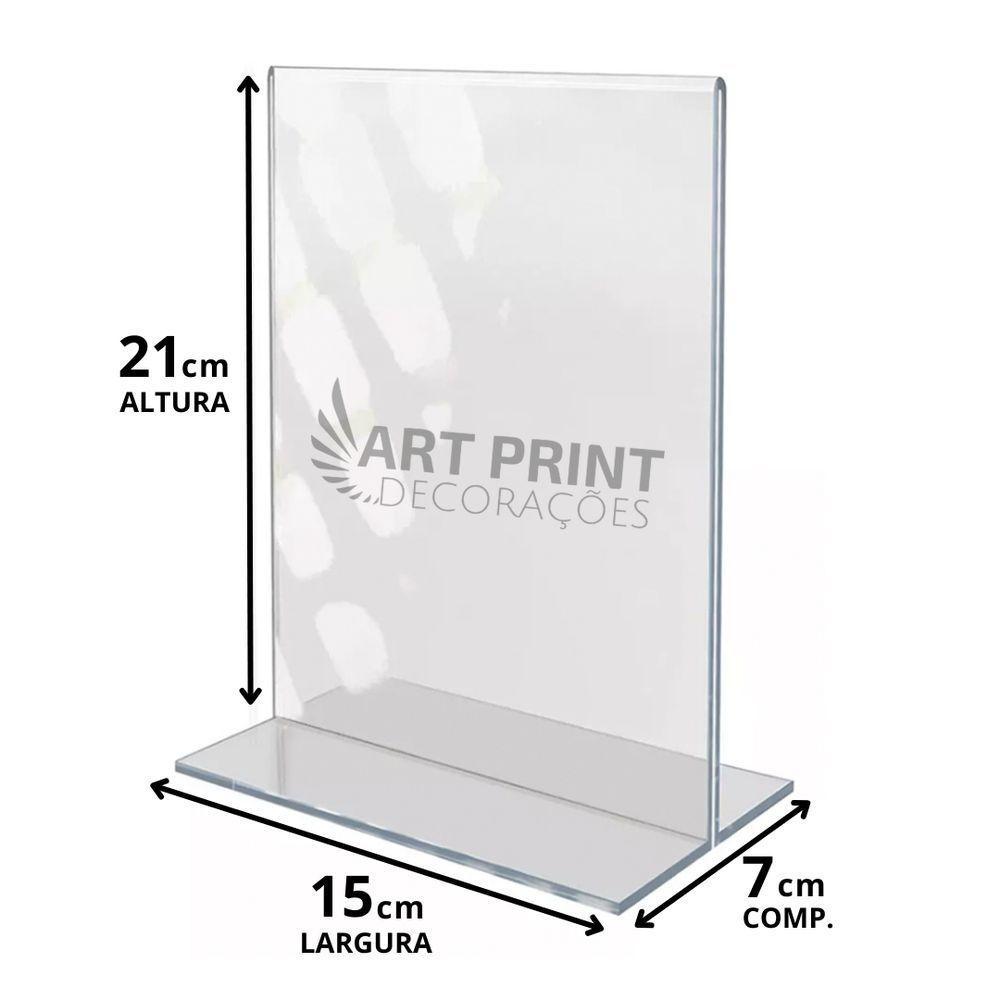 Display Expositor T A5 15x21cm Acrílico Ps Balcão 10 Peças - 3