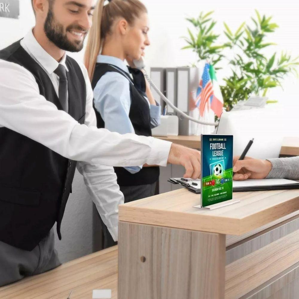 Display Expositor T A6 10x15cm Acrílico Ps Cristal Balcão - 3