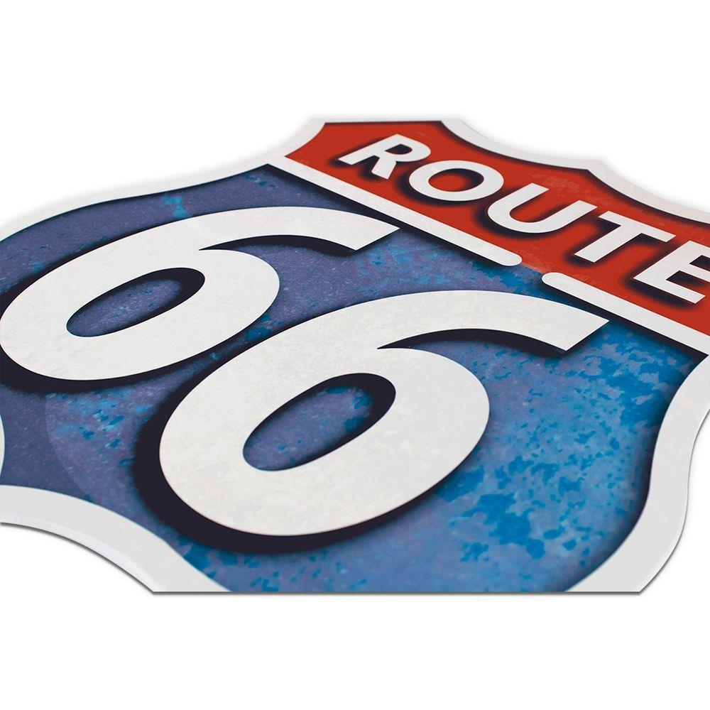 Placa Decorativa Recorte Route 66 Carro Moto 30x30 Cm - 3