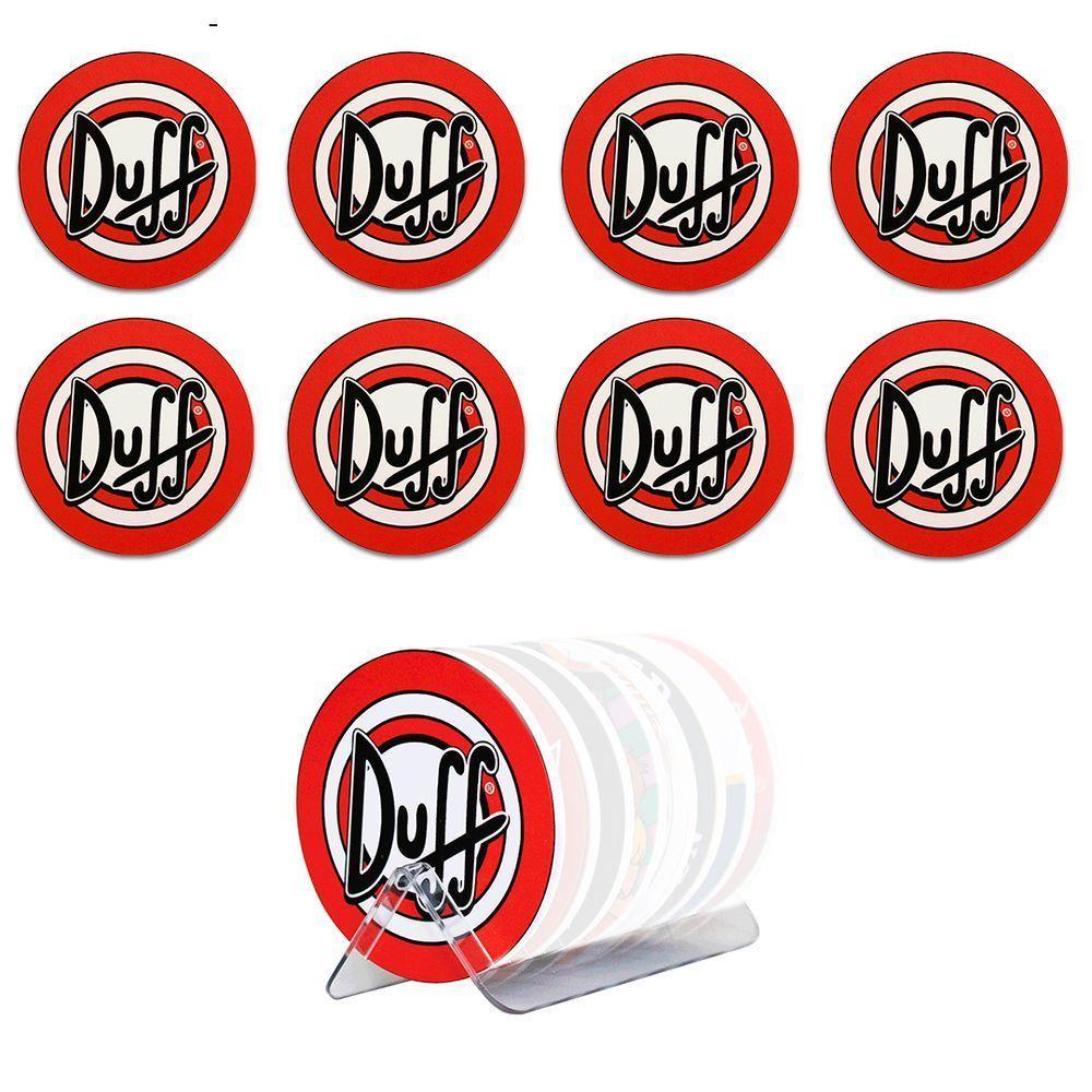 Kit 8 Bolachas Porta Copos Em Plástico Duff Com Suporte - 1