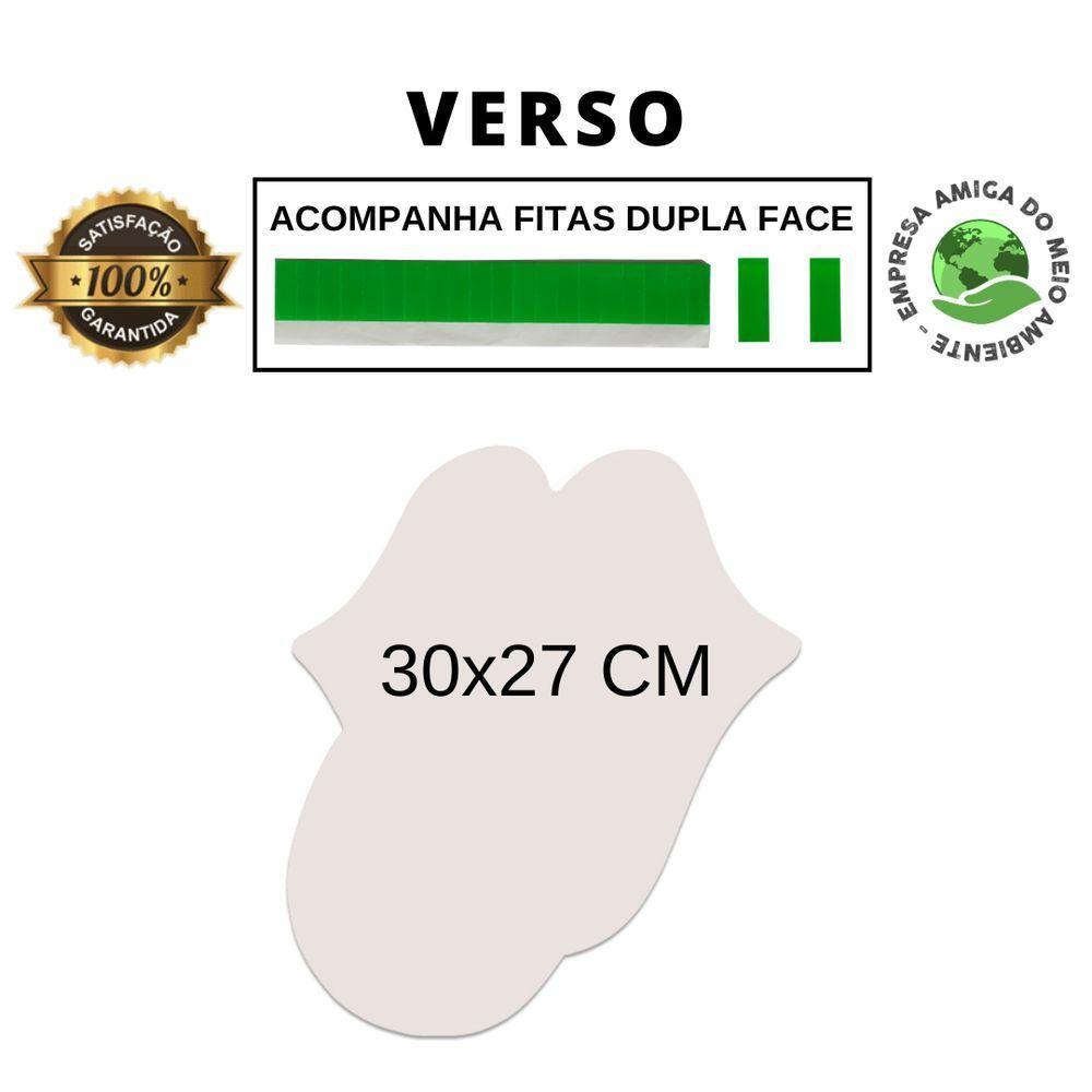 Placa Decorativa Música Rolling Stones Recorte 30x27 Cm - 2