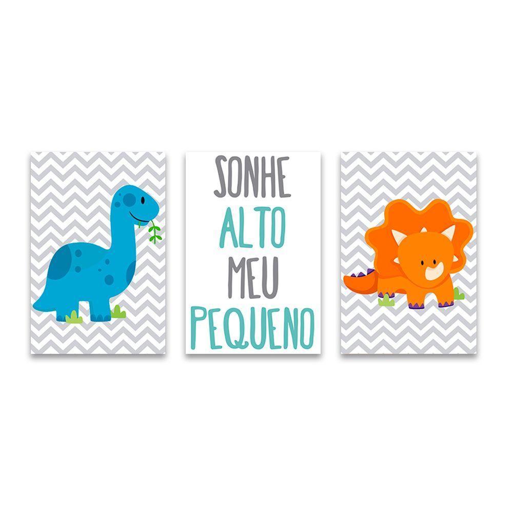 Kit 3 Placas Quadros Decorativos Infantil Frases Mdf 20x30cm - 1