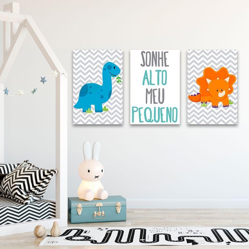 Kit 3 Placas Quadros Decorativos Infantil Frases Mdf 20x30cm - 2