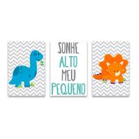 Kit 3 Placas Quadros Decorativos Infantil Frases Mdf 20x30cm - 1