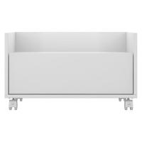 Mesa De Cabeceira 80Cm Com Rodízios Multimóveis V4006 Branca Branco - 3