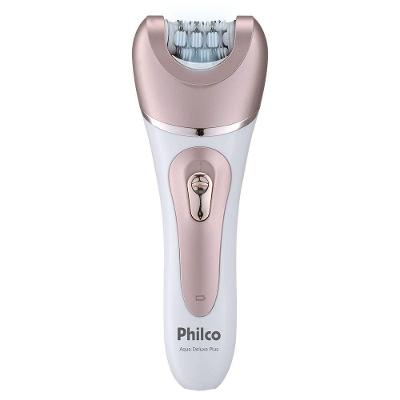 Depilador Elétrico Aqua Deluxe Plus PDP02R Seco e Molhado Rosa Philco Bivolt