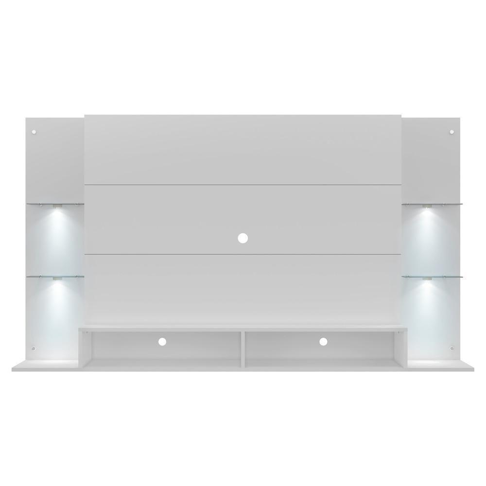 Painel Com Suporte Tv 60" E 4 Leds Vegas Multimóveis V3678 Branco Branco - 3