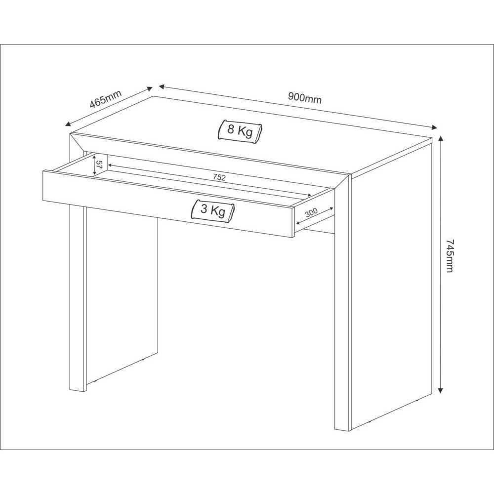 Escrivaninha Multimóveis Vcr25017 Rústico Rústico - 6