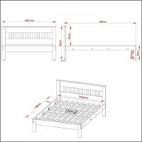 Cama De Casal Para Colchão 138 X 188 Cm Multimóveis Vcr35011 Branco Branco