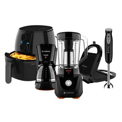 Kit Completo Cadence Cozinha Black Contrast 110V