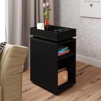Mesa Lateral 30Cm Com Bandeja Multimóveis Cr45132 Preta Preto - 1