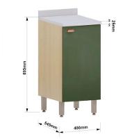 Balcão 1 Porta Com Tampo 40cm Luciane Classic Verde Freijo - 2