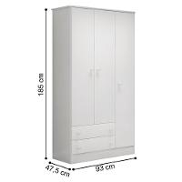 2561 - Comoda Sapateira Doce Sonho 1 Pt/4 Gav Branco/branco (2561.5),2617 - G. Roupa 3pts/2gv Branco/branco (2617.5) - 9