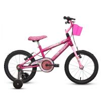 Bicicleta Aro 16 Infantil Feminina Stone Rosa Com Rodinha Pink Com Rosa - 3