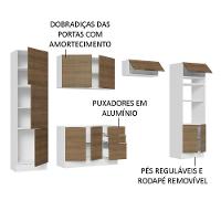 Armário De Cozinha Completa 330cm Stella Madesa 02 Branco/rustic
