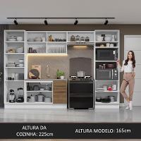 Armário De Cozinha Completa 330cm Stella Madesa 02 Branco/rustic - 5