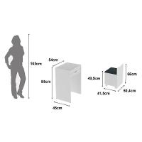 Penteadeira Compacta Com Espelho 1 Gaveta E Puff Branco - 6