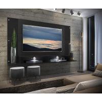 Painel Tv 60" Com 2 Leds Veneza Multimóveis V3397 Preto Preto - 2