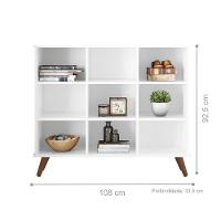 Nicho Organizador Branco Retrô (1478.69) + 2 Kits 3 Gavetas Brancas (1479.5) - 2