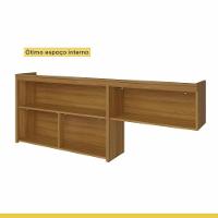 Armário Aéreo 2 Portas 1 Nicho 100% Mdf Princesa Freijó/grafite Nesher Móveis - 7