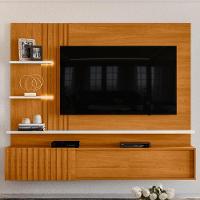 Painel Suspenso Tv 65 Pol 3p 200 Cm Atena Madetec Cinamomo Off White - 2
