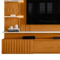 Painel Suspenso Tv 65 Pol 3p 200 Cm Atena Madetec Cinamomo Off White