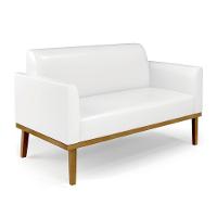 Sofá Namoradeira Com 2 Poltronas Base De Madeira Fixa Castanho Marisa Corano Branco D03 - D?rossi - 7