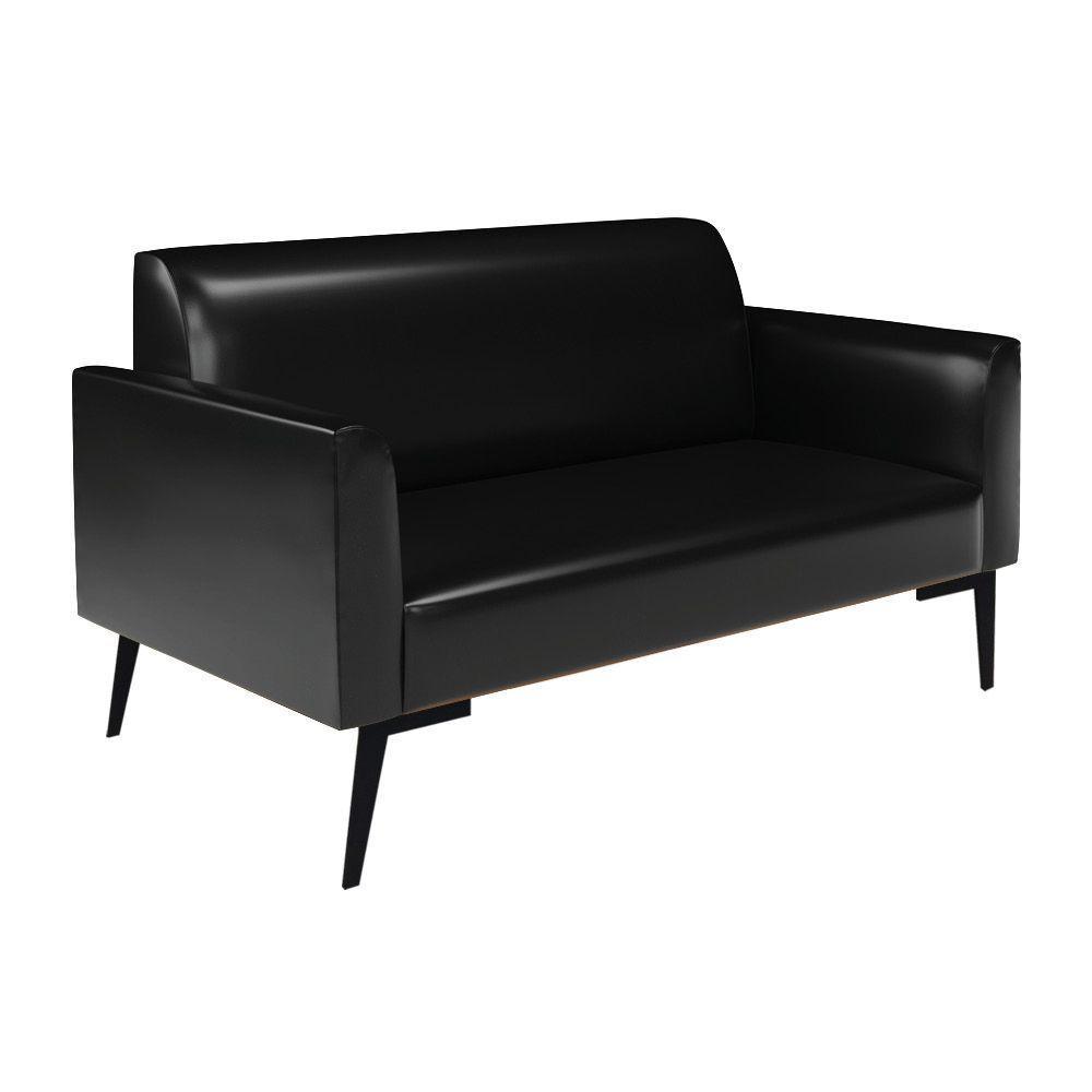 Sofá Namoradeira Com 2 Poltronas Pés Villach Marisa Corano Preto D03 - D?rossi - 2
