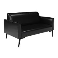 Sofá Namoradeira Com 2 Poltronas Pés Villach Marisa Corano Preto D03 - D?rossi - 2