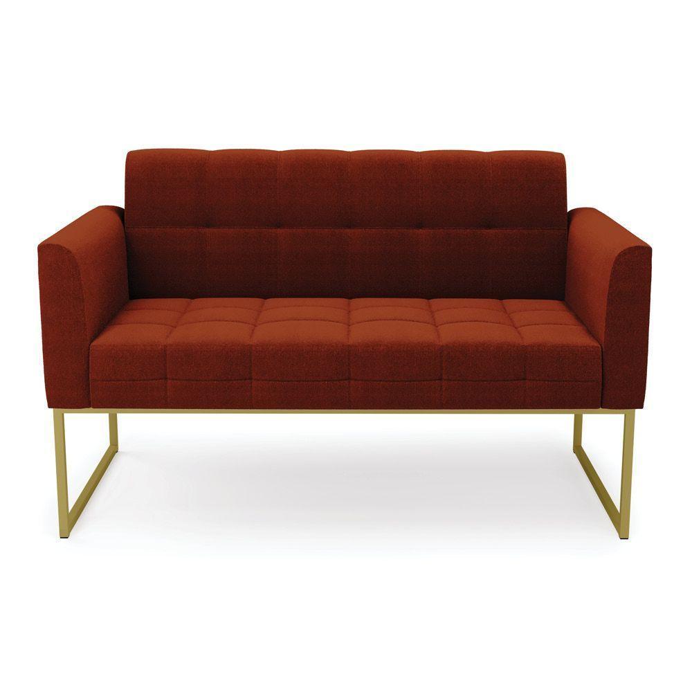 Namoradeira E Poltrona Industrial Dourado Elisa Bouclê D03 - D?rossi Cor Terra - 3