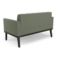 Namoradeira E Poltrona Base Madeira Fixa Pto Elisa Bouclê D03 - D?rossi Cor Verde Pistache - 9