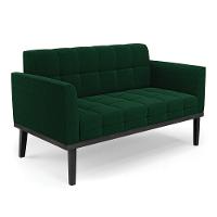 Namoradeira E Poltrona Base Madeira Fixa Pto Elisa Bouclê D03 - D?rossi Cor Verde - 6