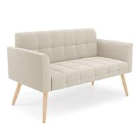 Namoradeira E Poltrona Pé Palito Natural Elisa Bouclê D03 - D?rossi Cor Bege - 5