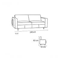 Sofá De Couro Guarujá 4 Lugares Soft Preto - Mempra Design - 6