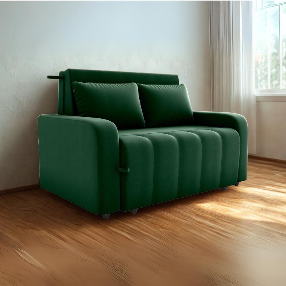 Sofa Cama 2 Lugares 138 Cm Amora Veludo Maserati Milani Store Verde - 8