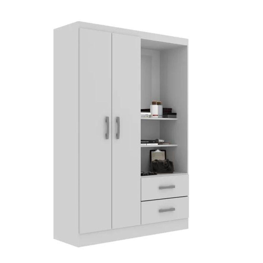 Guarda Roupa Capelinha Infantil 2 Portas 2 Gavetas Premium Branco - 1