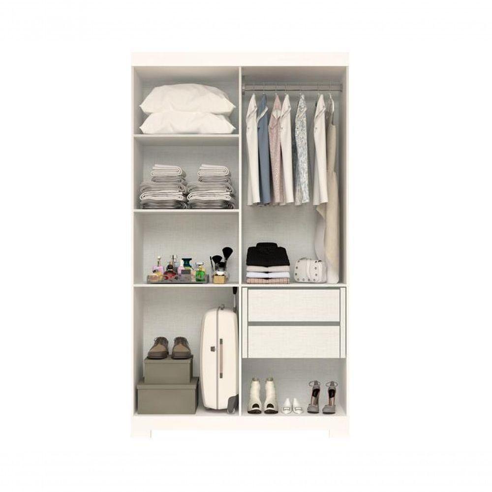 Guarda-roupa Infantil Canadá 4 Portas E 2 Gavetas 100% Mdf Linhamobília Branco - 5