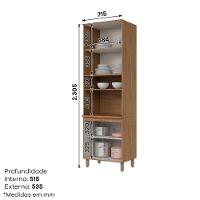 Torre Quente 1 Forno 4 Portas 715mm Requinte Henn Nature Com Areia Hp - 3