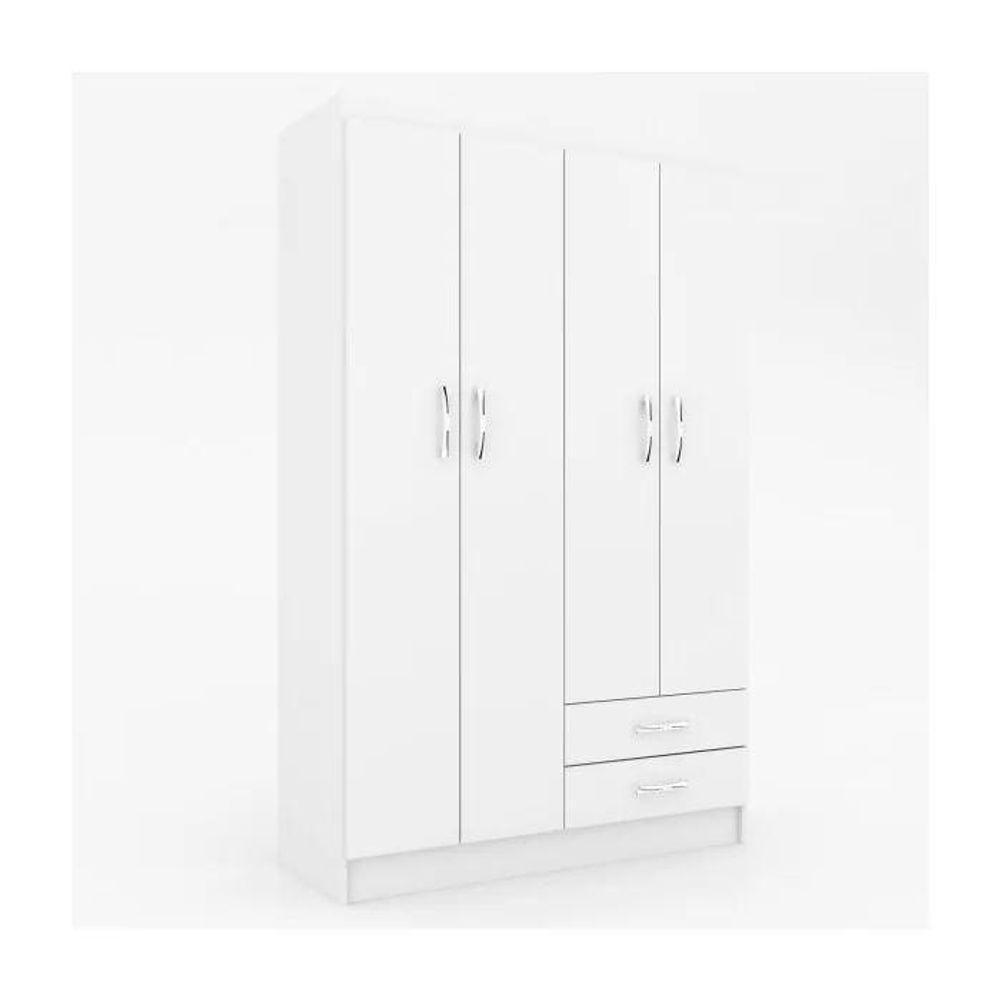 Guarda-roupa Infantil Atalaia 4 Portas 2 Gavetas Branco - 1