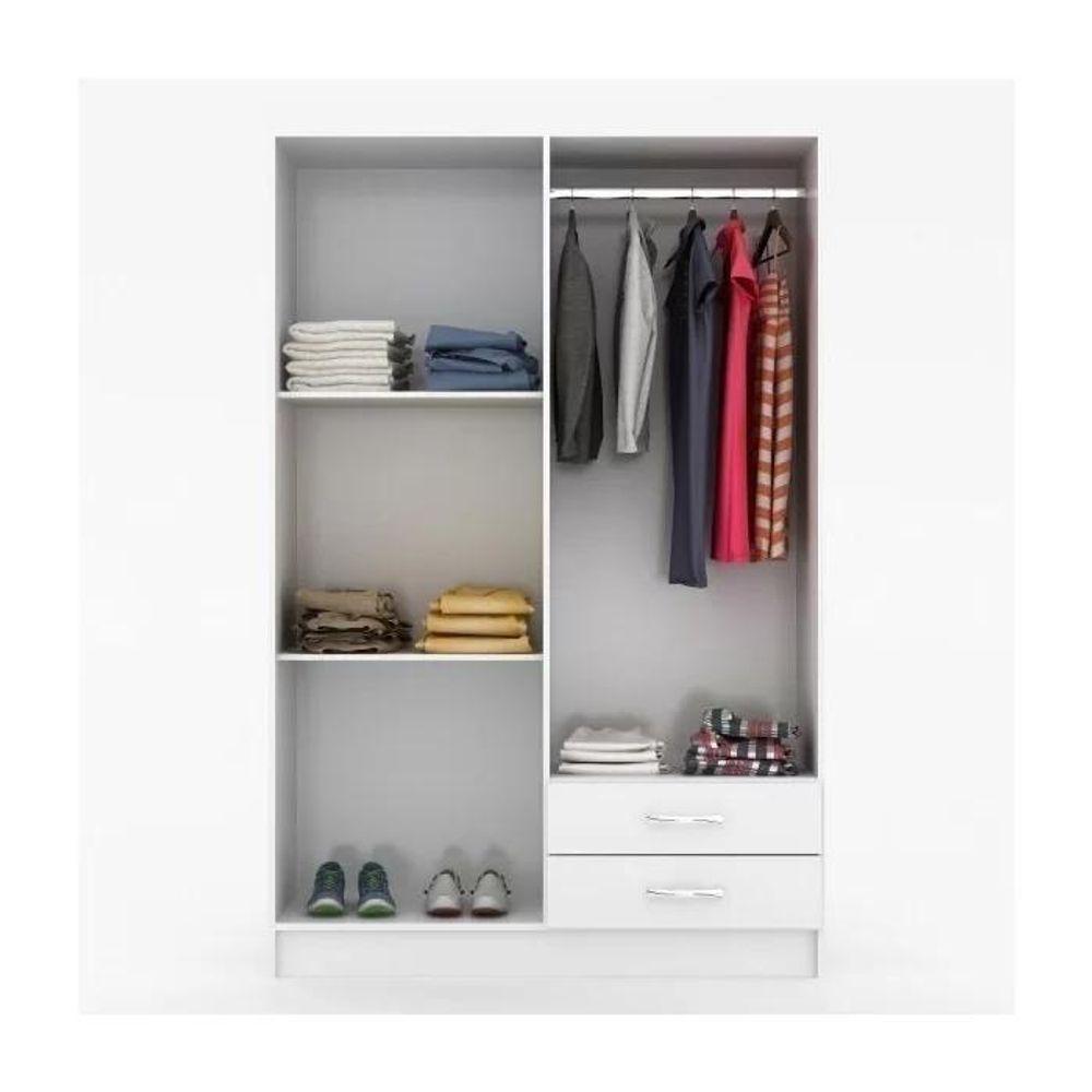 Guarda-roupa Infantil Atalaia 4 Portas 2 Gavetas Branco - 3