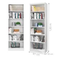 Livreiro Veneza Com Prateleiras Para Livros Branco (2 Unidades) - 2