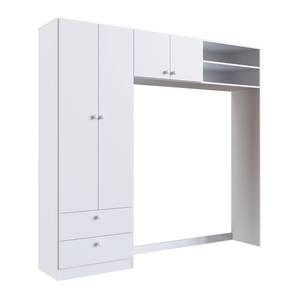 Guarda Roupas Infantil 04 Portas E 02 Gavetas Linha Aconchego La007 - Completa Móveis Branco - 2