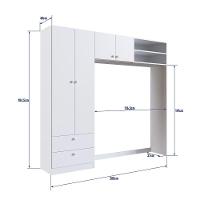 Guarda Roupas Infantil 04 Portas E 02 Gavetas Linha Aconchego La007 - Completa Móveis Branco - 3