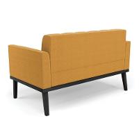 Namoradeira 2 Poltronas Base Madeira Fixa Pto Elisa Bouclê D03 - D?rossi Cor Mostarda - 9