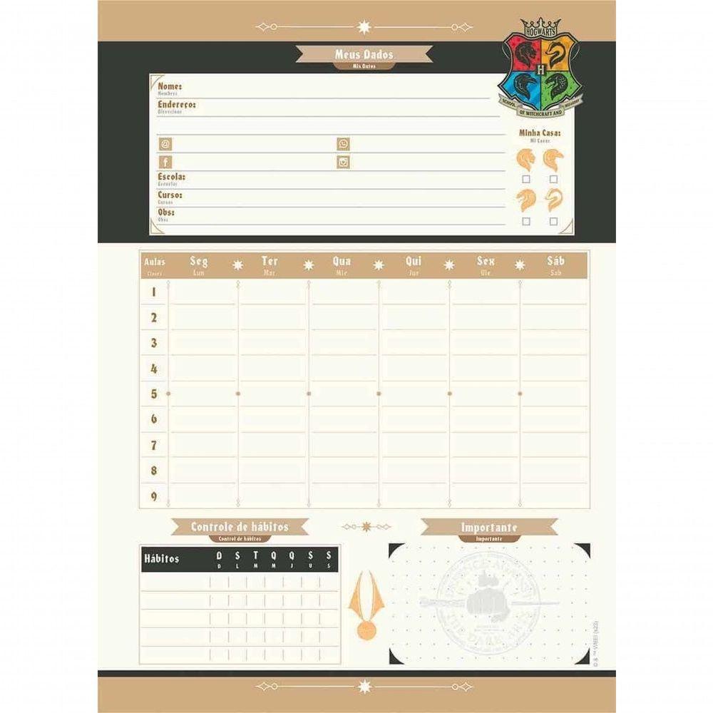 Caderno Espiral Capa Dura Colegial Harry Potter 1 Matéria 80 Folhas Jandaia Estampa 4 - 5