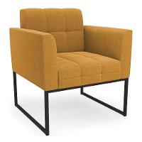 Sofá Namoradeira E 2 Poltronas Industrial Pto Elisa Bouclê Mostard D03 - D?rossi - 2