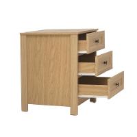 Mesa De Cabeceira Ditália 3 Gavetas DM-111 Carvalho - 7