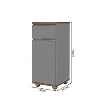 Armário Balcão Suporte Para Bebedouro Com 1 Porta E 1 Gaveta Alaska Cinza - 3